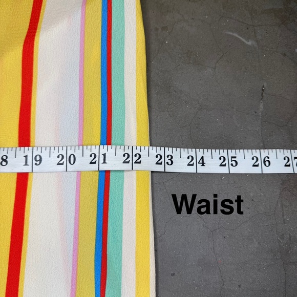 Karlie Multicolor Striped V-Neck Kimono Sleeve Self-Tie Dress Sz L - Picture 5 of 7